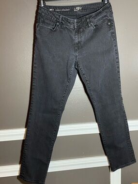 LOFT Black Straight Leg Jeans